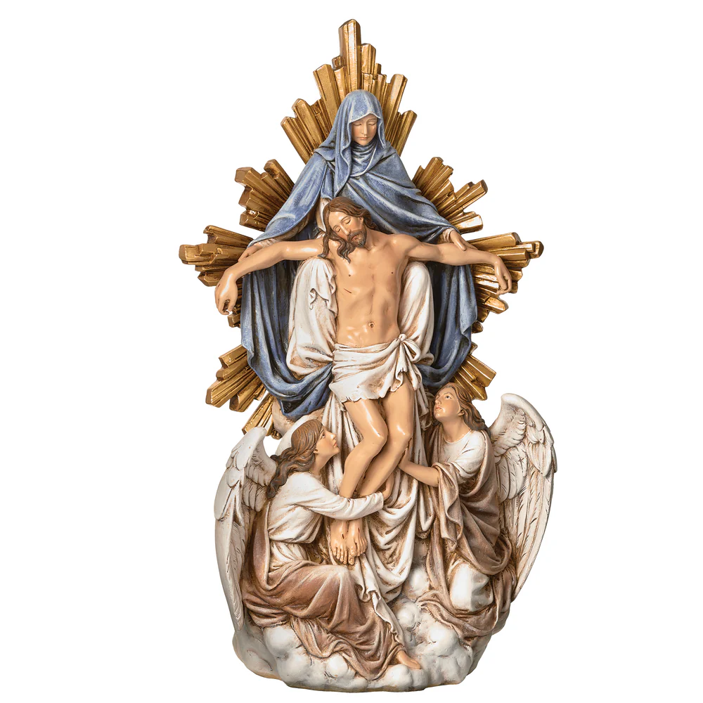 Cruz de Ángeles con Cristo 34 cm