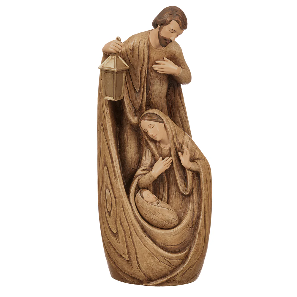Sagrada Familia, tallada en madera 30 cm