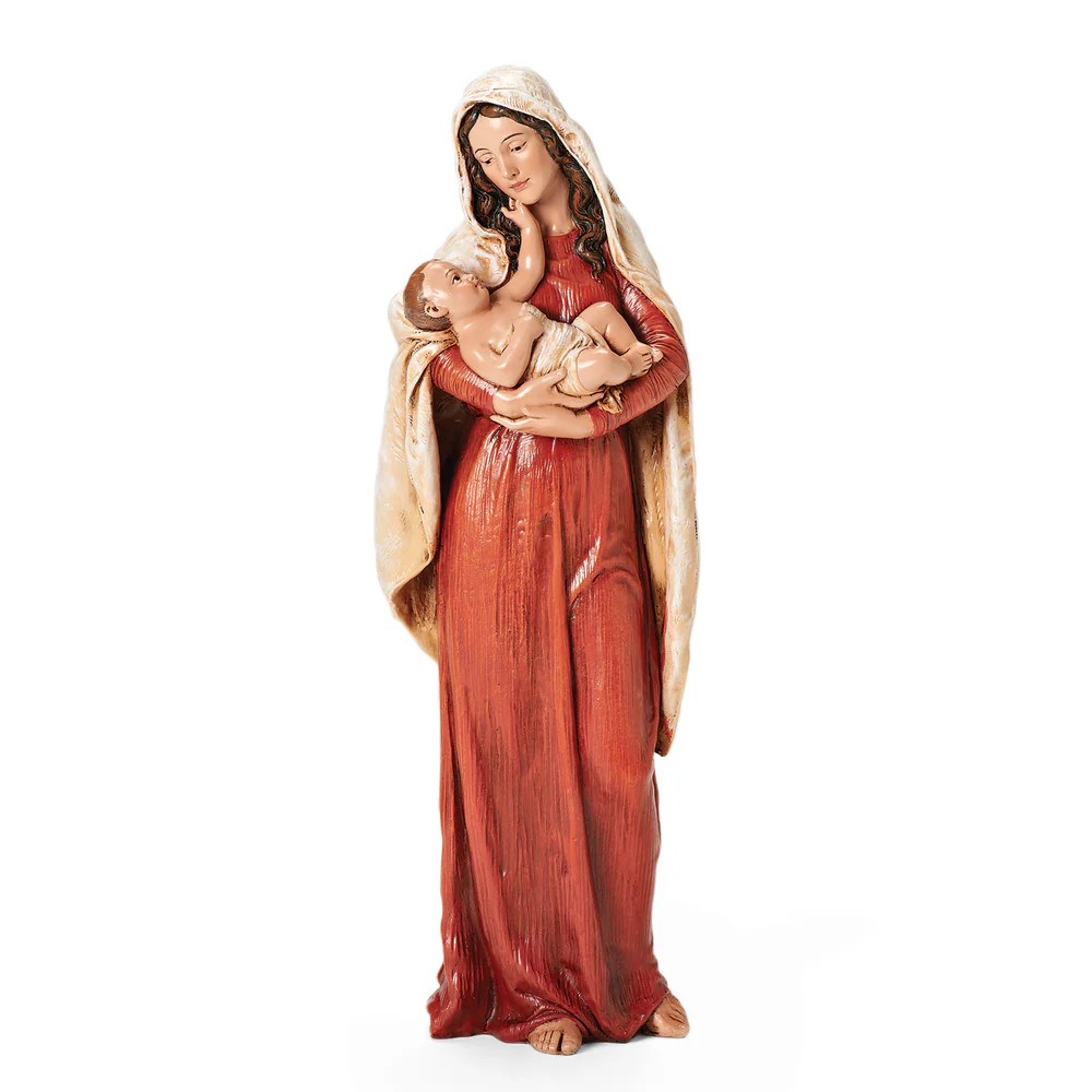 Virgen vestido rojo 25 cm