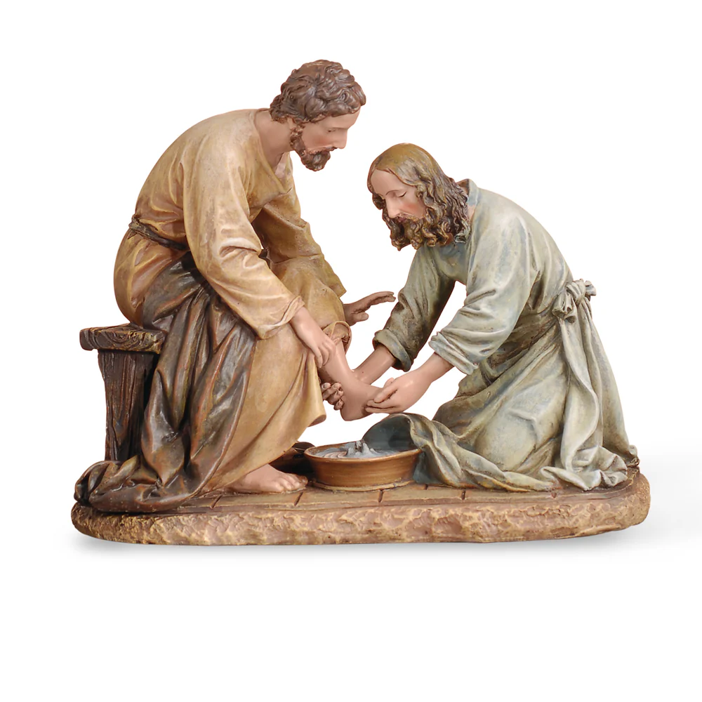 Jesús lavando los pies 17 cm