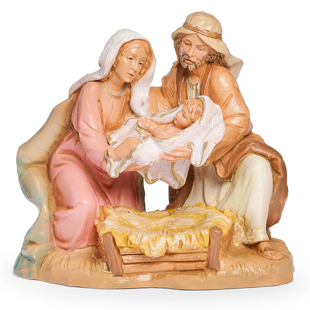 Nacimiento de Jesús 3 piezas, nacimiento Fontanini, escala 5 pulgadas