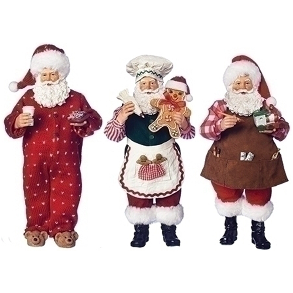 Set de Santas 3 piezas 28 cm