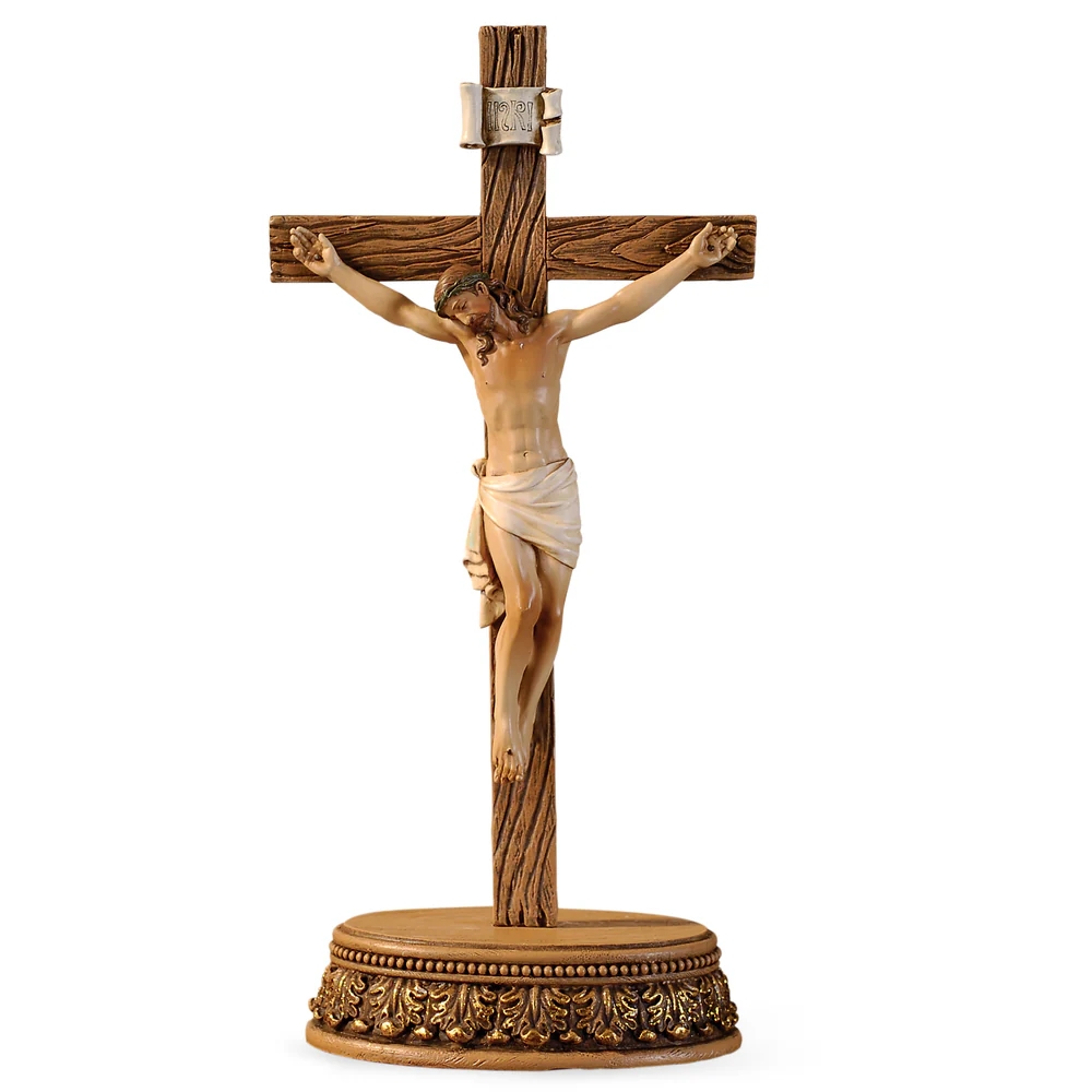 Crucifijo de Base o Pared 22 cm
