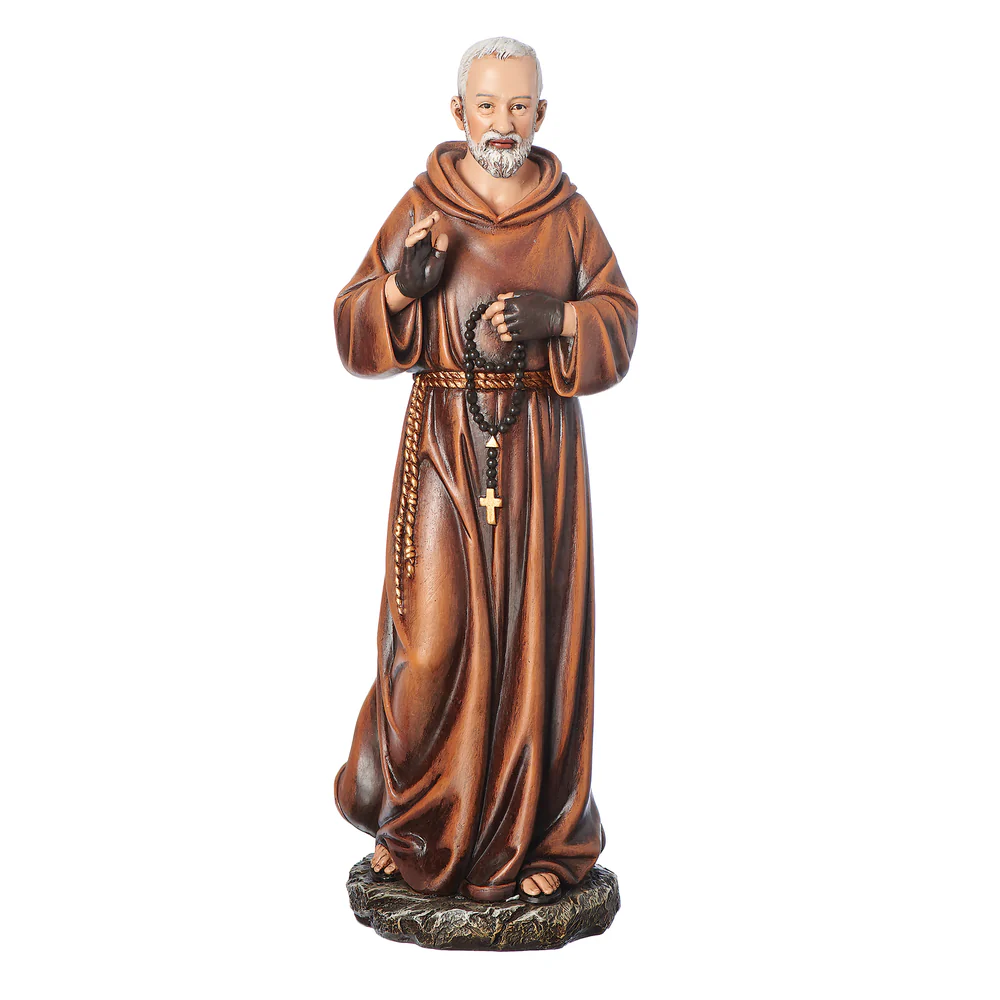 Escultura Padre Pío 27 cm