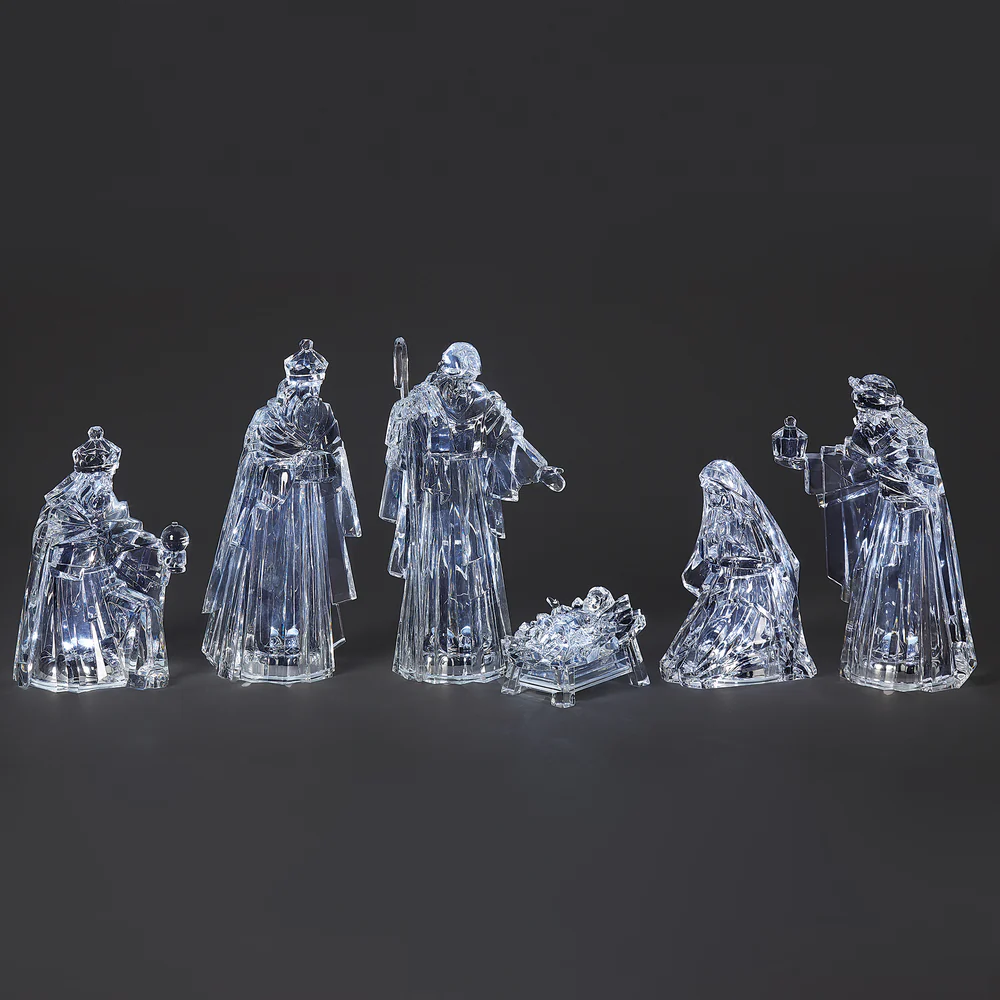 Nacimiento Acrílico LED (6 piezas) 27 cm