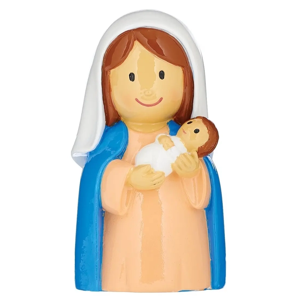 Virgen con Niño Jesus mini 8 cm