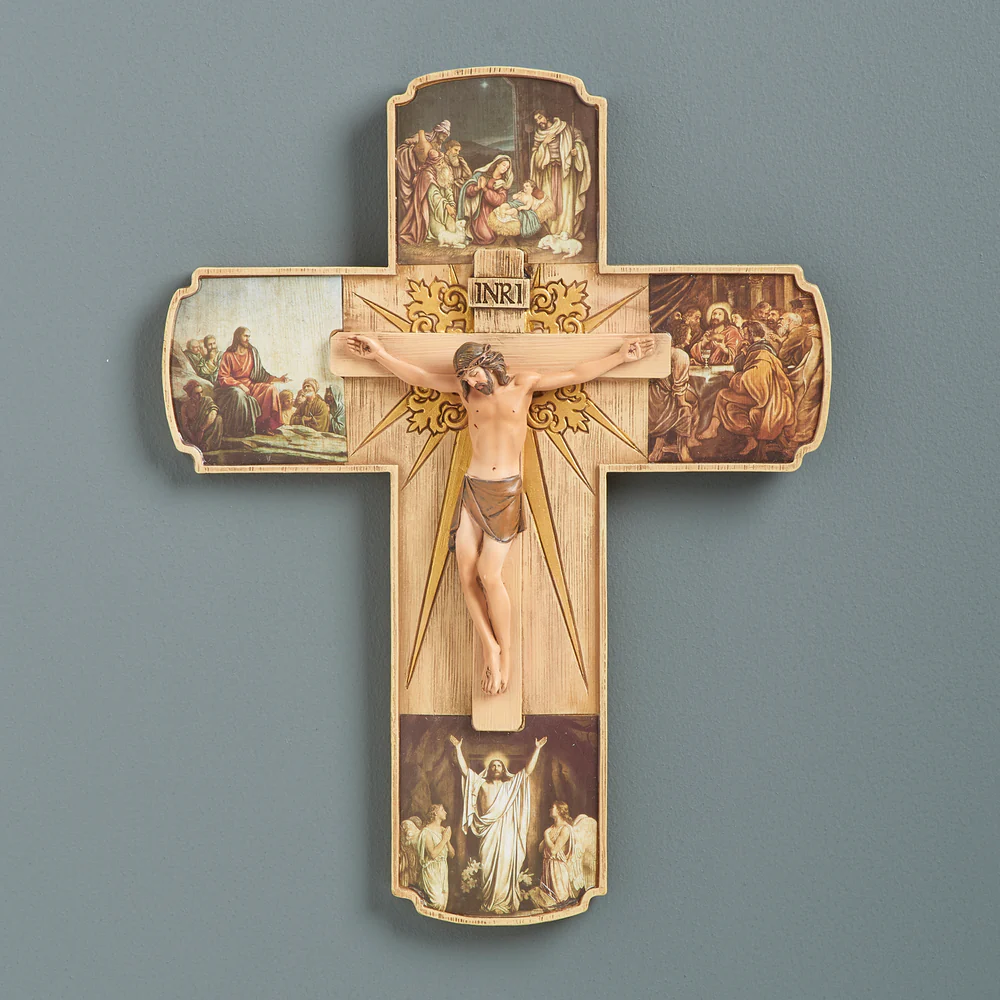 Crucifijo Vida de Cristo 30 cm
