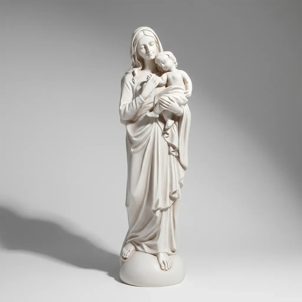 Virgen María con Niño, 25 cm, Dari & Alice, Poliresina