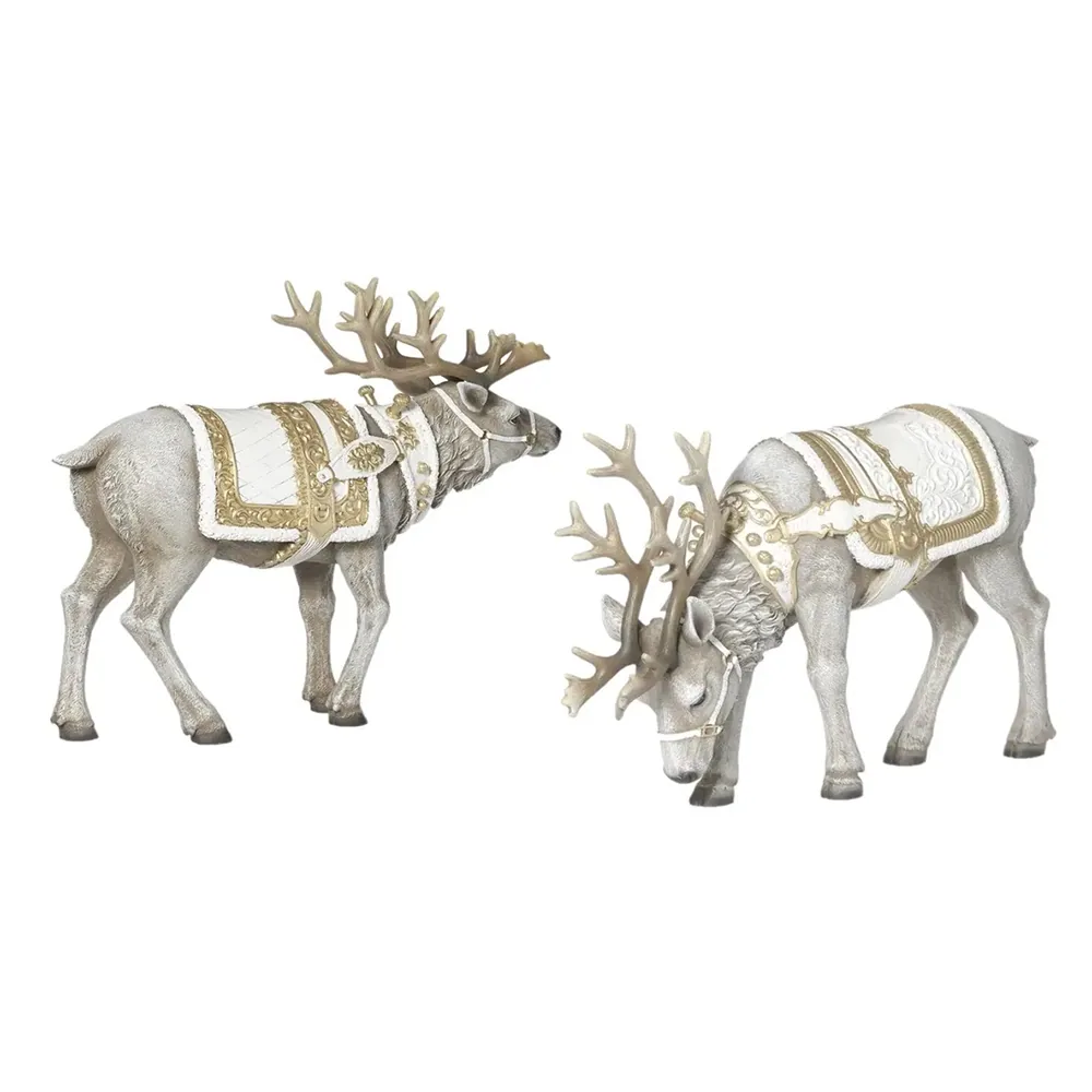 Renos 2 Piezas, Navidad 30 cm, Roman Christmas, Poliresina